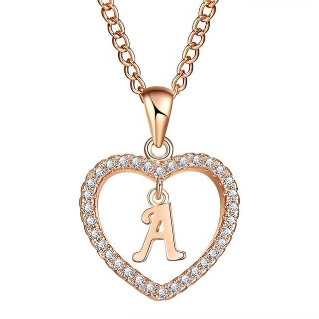 AMORE Initial Necklace - Rosetose