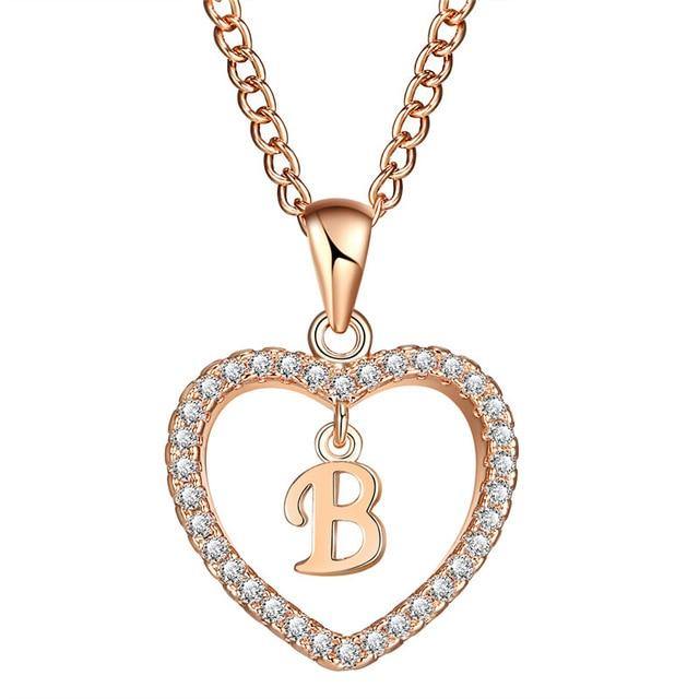 AMORE Initial Necklace - Rosetose