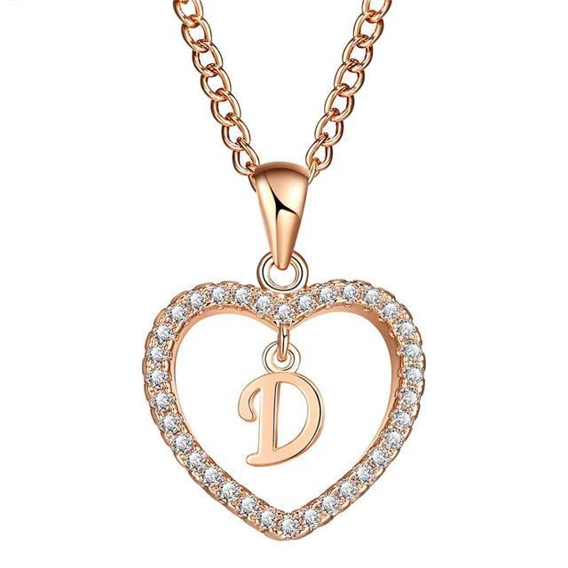AMORE Initial Necklace - Rosetose