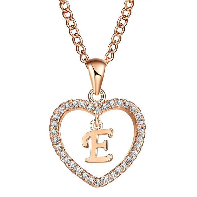 AMORE Initial Necklace - Rosetose