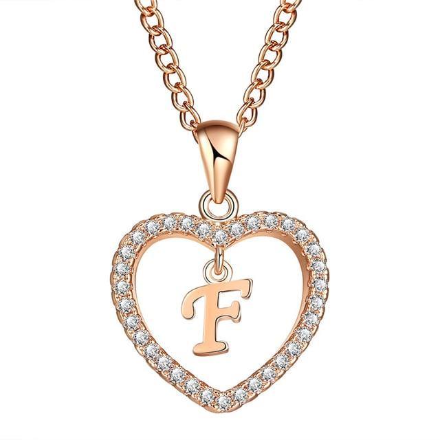 AMORE Initial Necklace - Rosetose