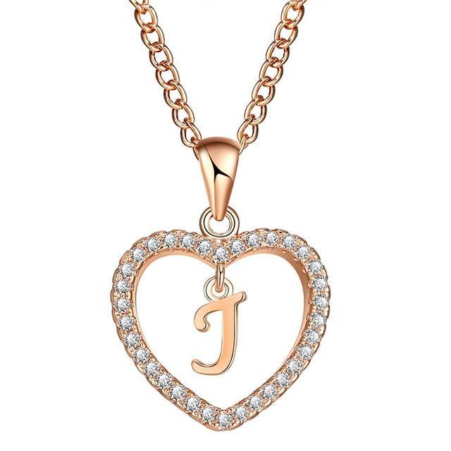 AMORE Initial Necklace - Rosetose