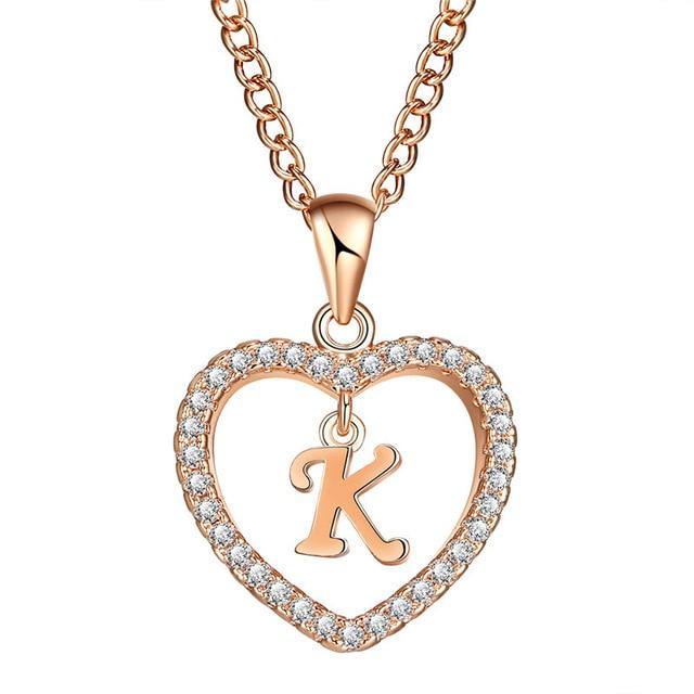 AMORE Initial Necklace - Rosetose
