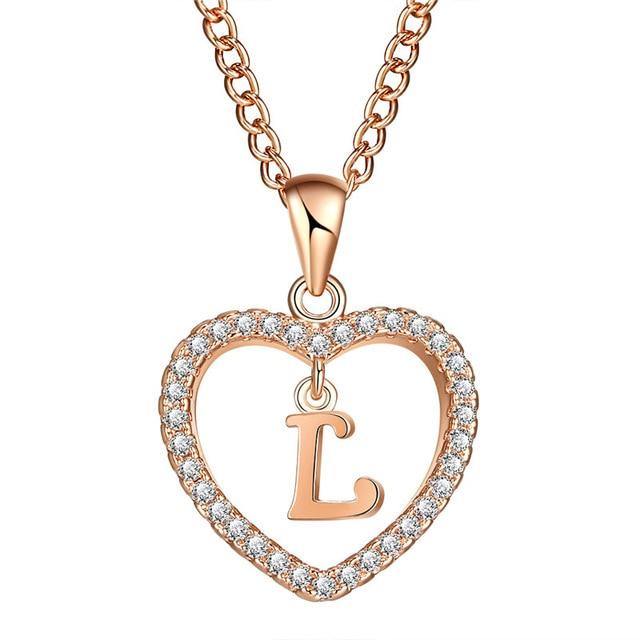 AMORE Initial Necklace - Rosetose