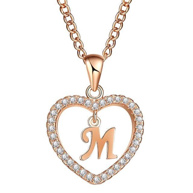 AMORE Initial Necklace - Rosetose