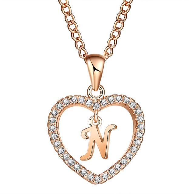 AMORE Initial Necklace - Rosetose