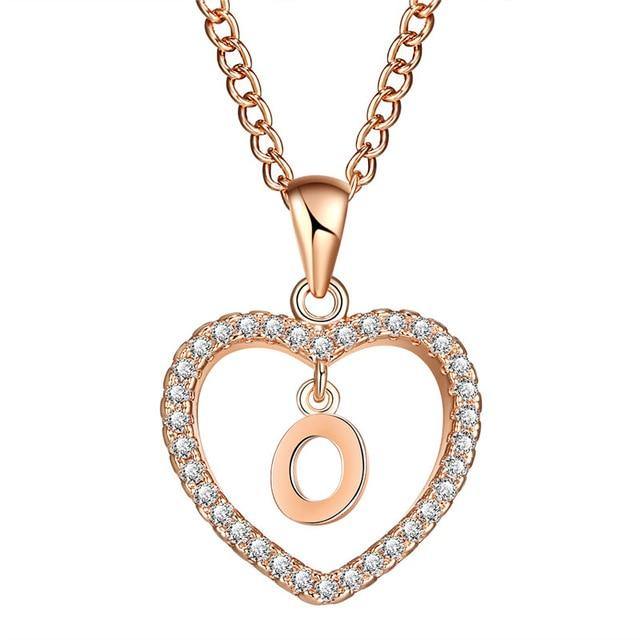 AMORE Initial Necklace - Rosetose