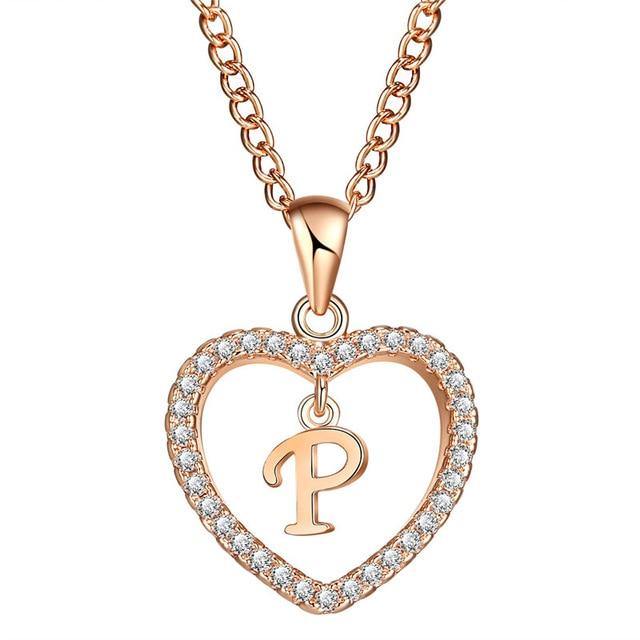 AMORE Initial Necklace - Rosetose