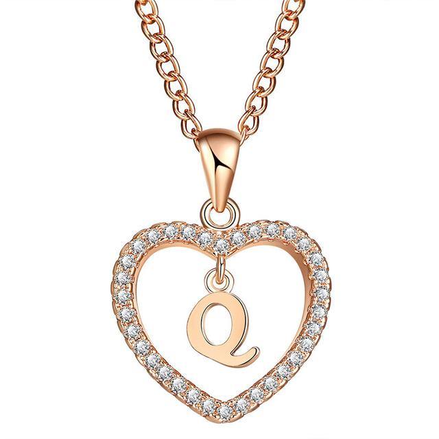 AMORE Initial Necklace - Rosetose