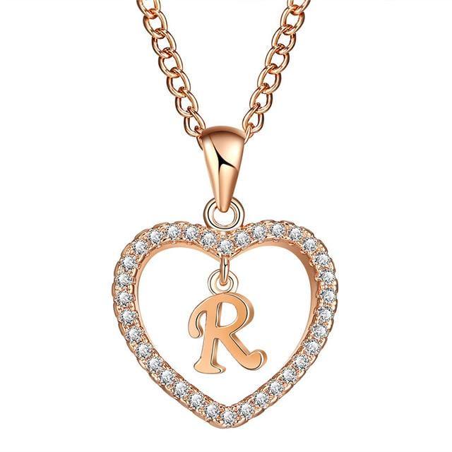 AMORE Initial Necklace - Rosetose