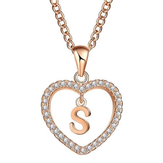 AMORE Initial Necklace - Rosetose