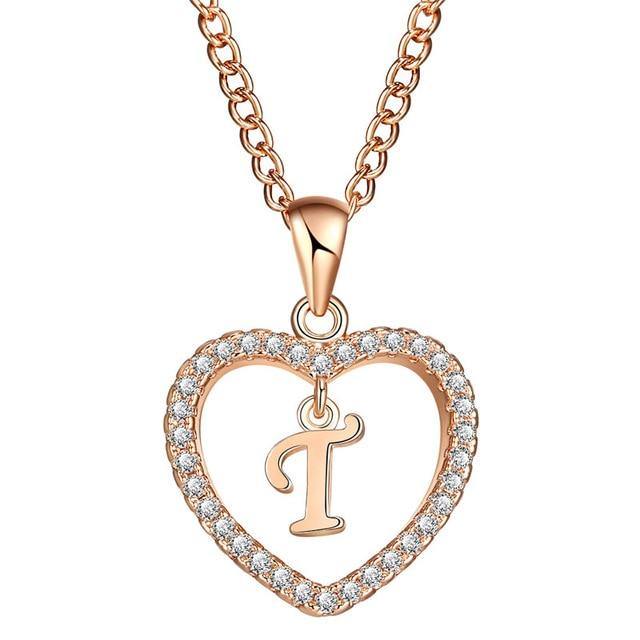 AMORE Initial Necklace - Rosetose