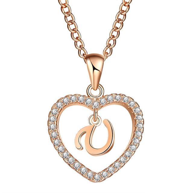 AMORE Initial Necklace - Rosetose