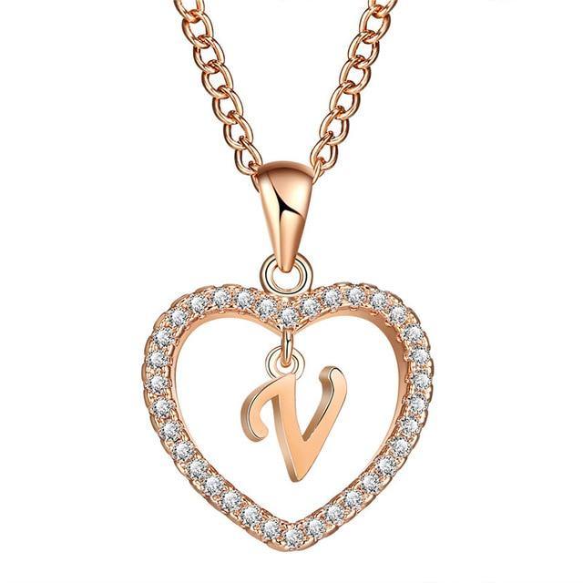 AMORE Initial Necklace - Rosetose