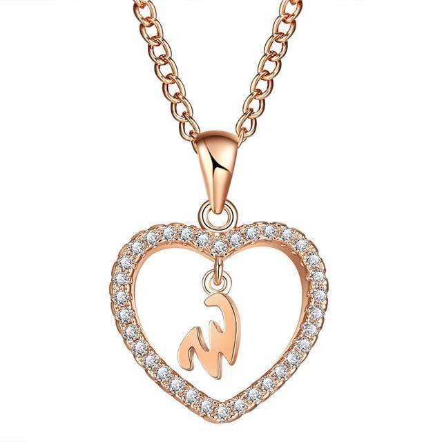 AMORE Initial Necklace - Rosetose