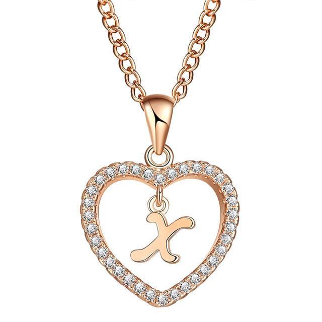 AMORE Initial Necklace - Rosetose