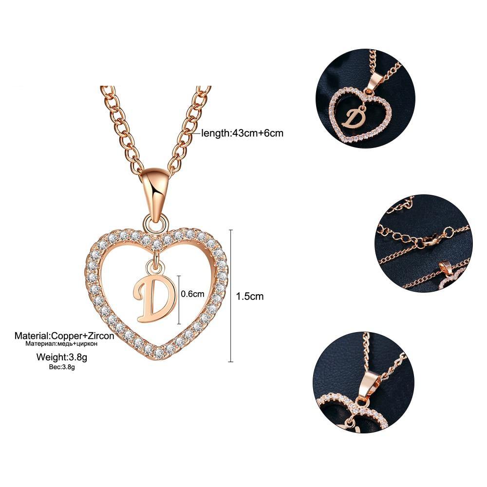 AMORE Initial Necklace - Rosetose