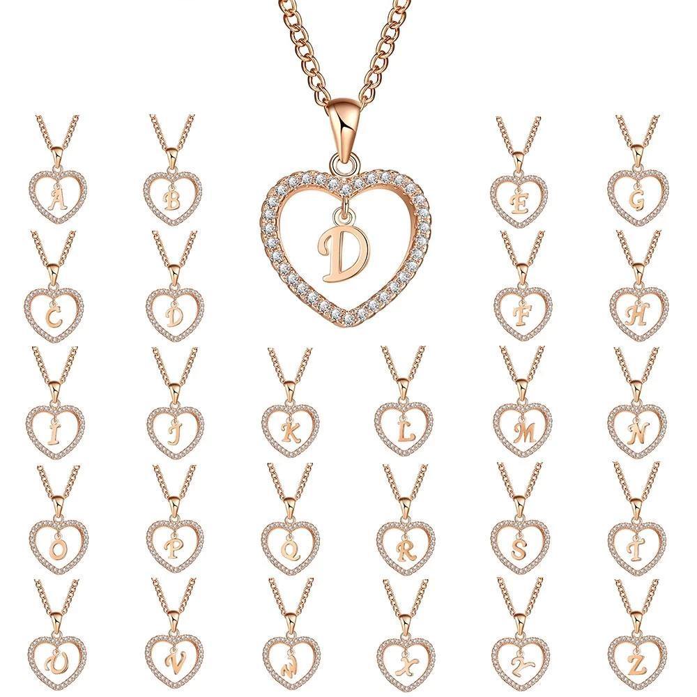 AMORE Initial Necklace - Rosetose