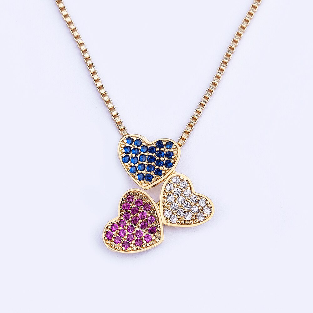 Sophia Three Heart Necklace