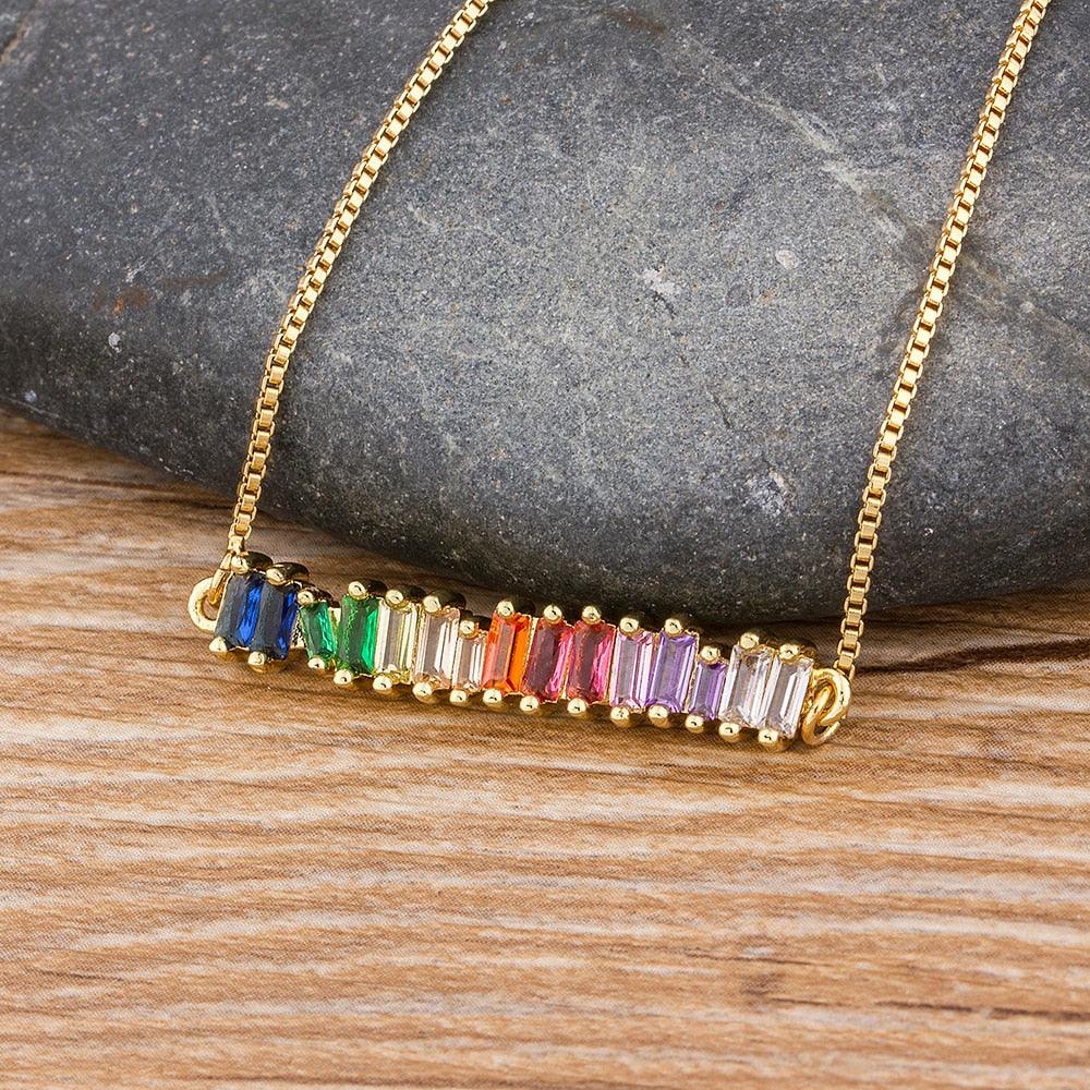 Nora Multicolor Crystal Necklace - Rosetose