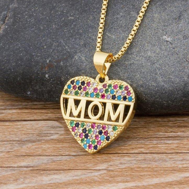 Mom Heart Multicolor Necklace - Rosetose