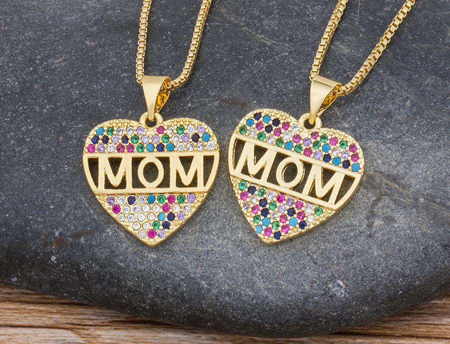 Mom Heart Multicolor Necklace - Rosetose