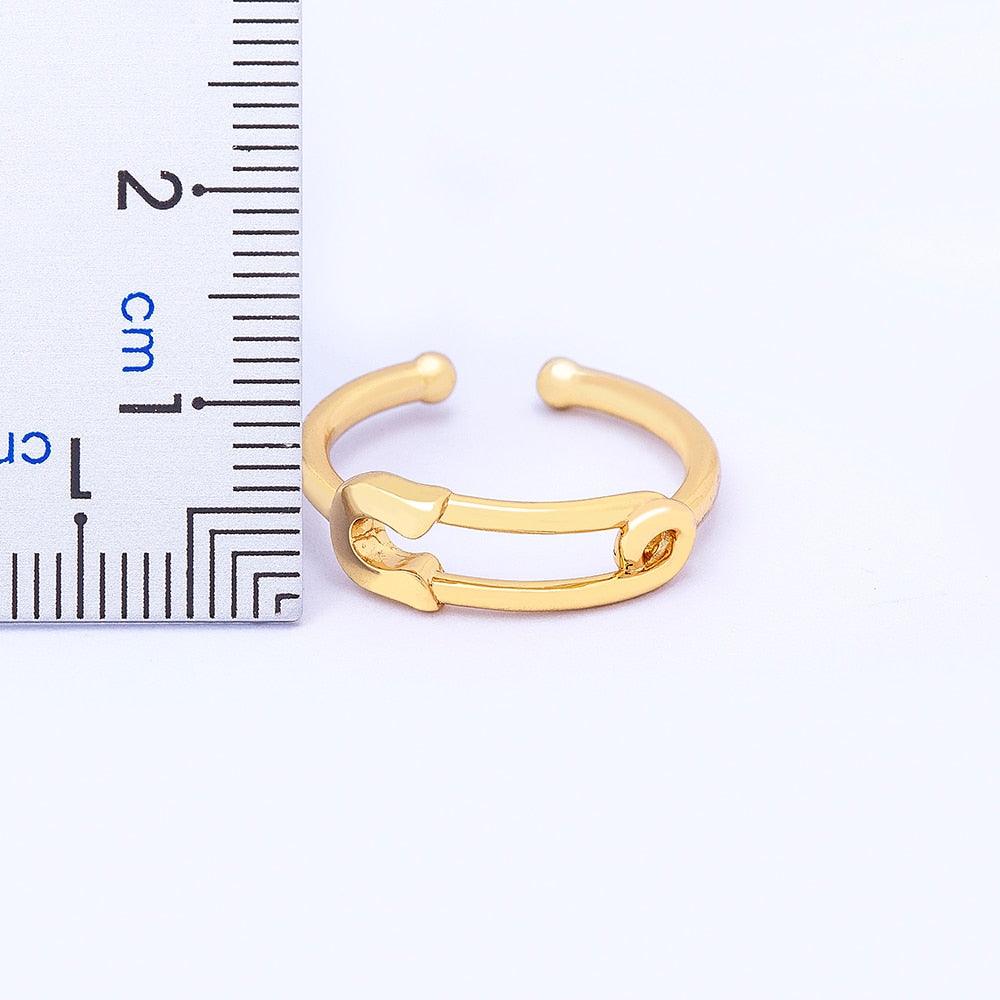 Lizzy Adjustable Paperclip Ring - Rosetose
